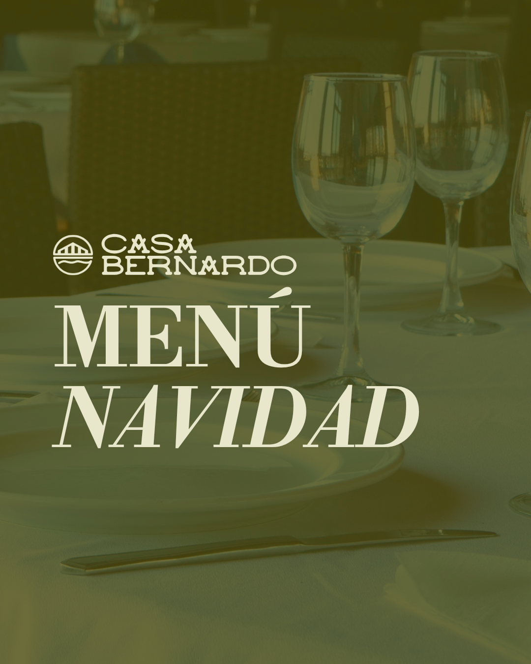 Portada de los menús de Navidad de Casa Bernardo